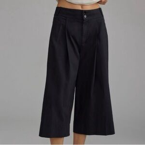 By Anthropologie Cropped Wide-Leg Trousers